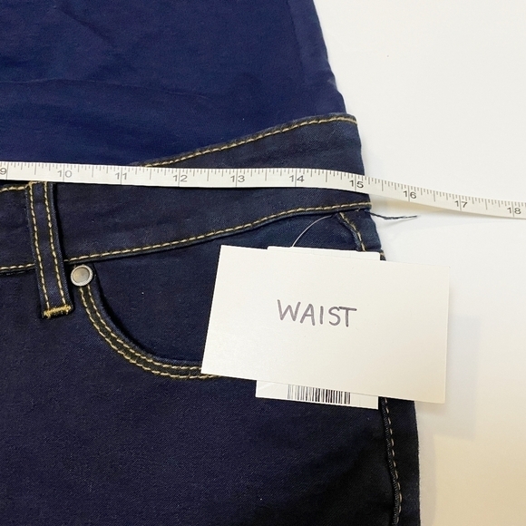 Modern‎ Eternity Skinny Maternity Jeans 28 6 small dark blue stretch over bump - Picture 5 of 10